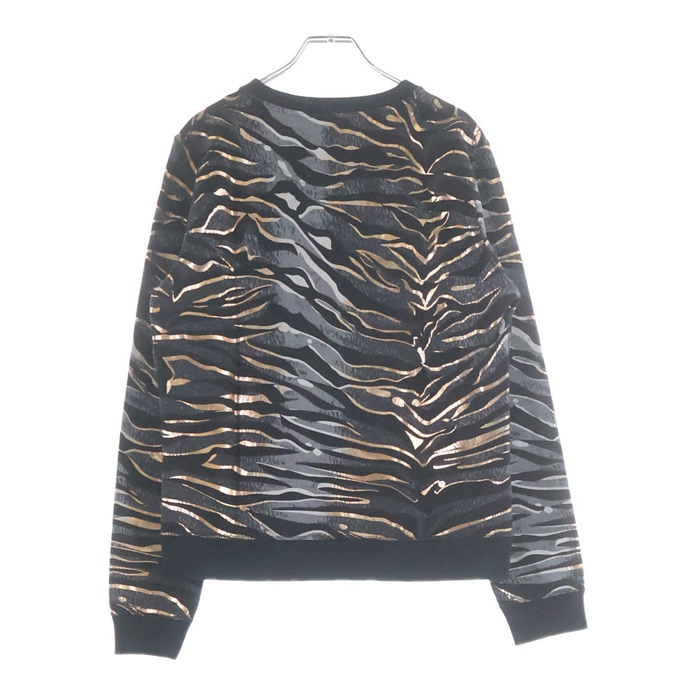 KENZO(ケンゾー) Tiger Stripes Sweatshirt タイガー刺繍 クルーネックスウェットトレーナー ブラック F662SW8324XC