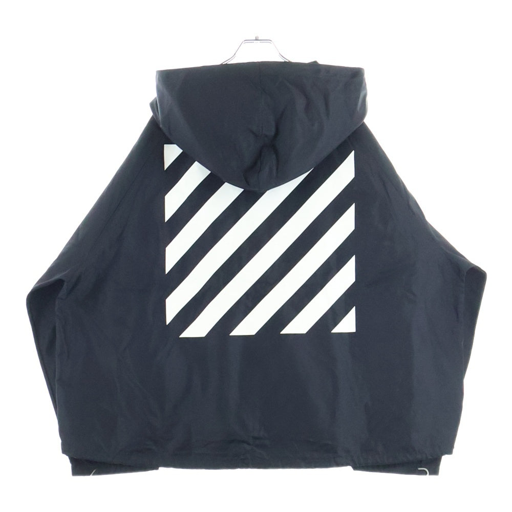 OFF-WHITE(オフホワイト) 16AW Nylon Anorak ハーフジップ ナイロンアノラックジャケット パーカー フーディー ブラック