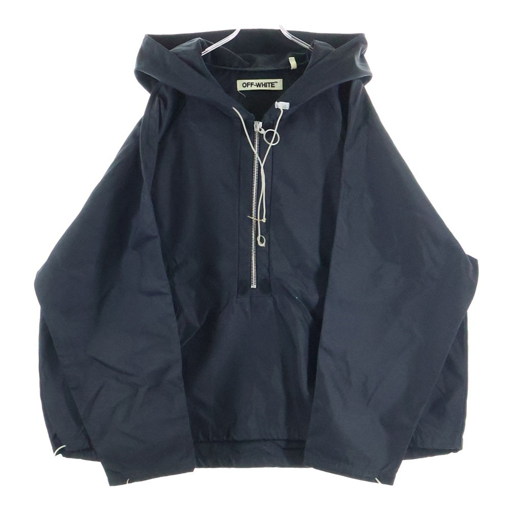 OFF-WHITE(オフホワイト) 16AW Nylon Anorak ハーフジップ ナイロンアノラックジャケット パーカー フーディー ブラック