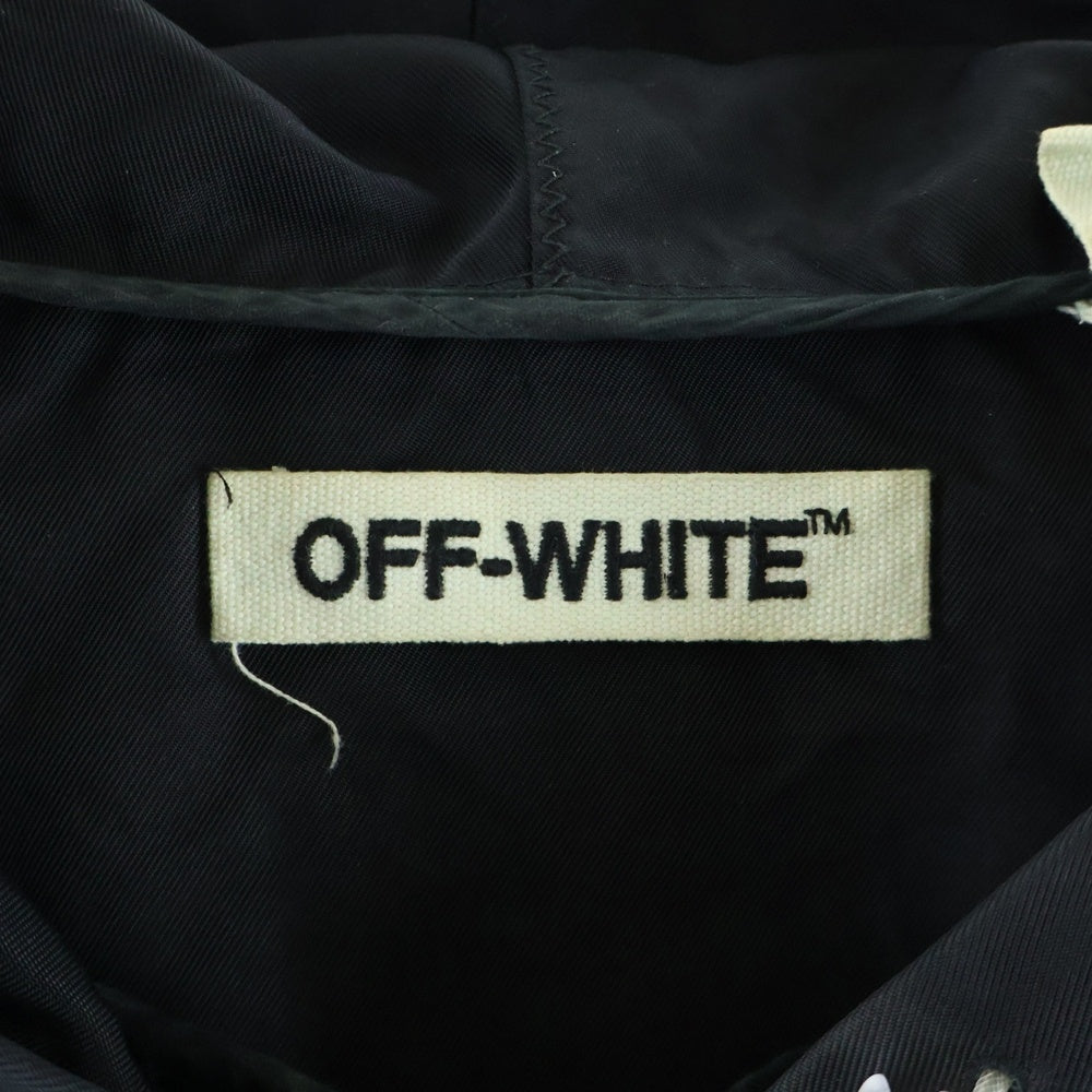 OFF-WHITE(オフホワイト) 16AW Nylon Anorak ハーフジップ ナイロンアノラックジャケット パーカー フーディー ブラック