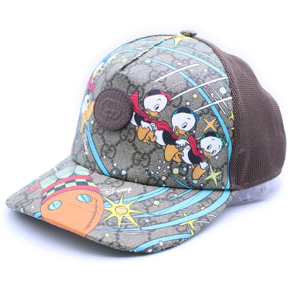 GUCCI(グッチ) ×Disney Donald Duck Trucker Cap ディズニー ドナルドダック キャップ 帽子 ベージュ 548843
