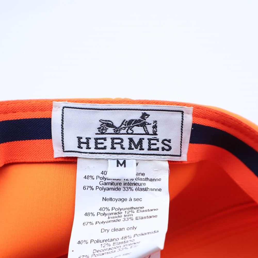 HERMES(エルメス) CAP ネオバン アトランティック ロゴ刺繍キャップ 帽子 オレンジ