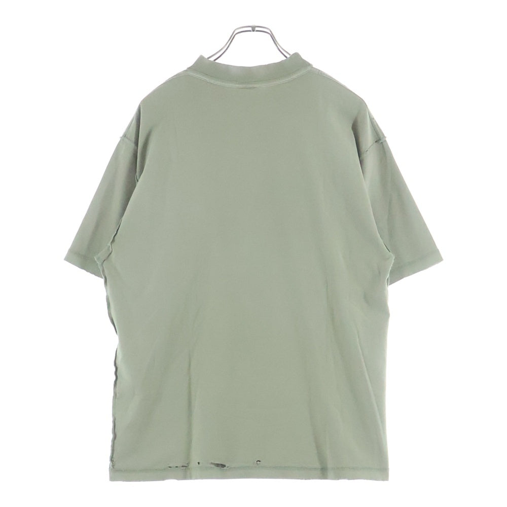 BALENCIAGA(バレンシアガ) 25SS Medium Fit T-Shirt ダメージ加工 インサイドアウト 半袖Tシャツ カーキ 822441 TSVA2