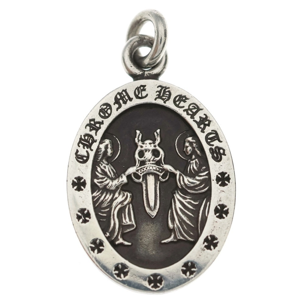CHROME HEARTS(クロムハーツ) ANGEL MEDAL OVAL オーバルエンジェルメダル ペンダントトップ シルバー BCA207