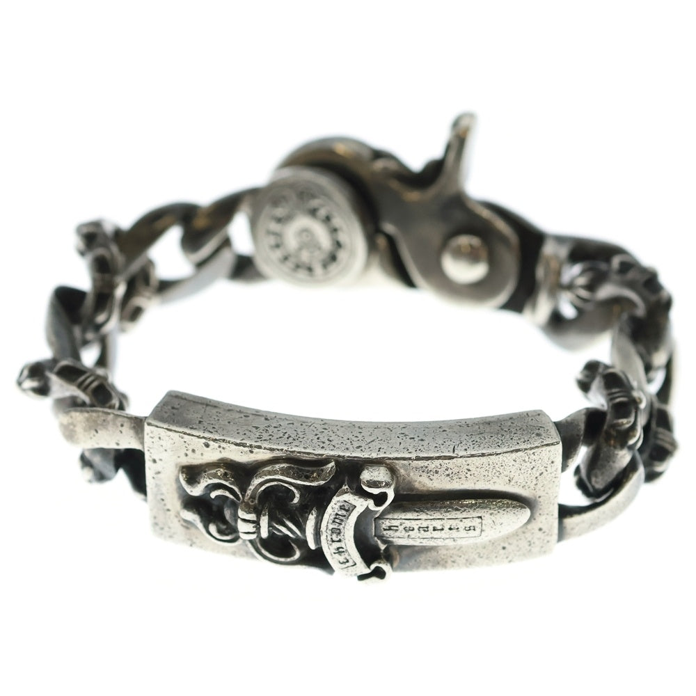 CHROME HEARTS(クロムハーツ) FNCY CHN LNK ID DAGGER CELTIC ケルティックボール ファンシーリンク ダガークリップブレスレット シルバー