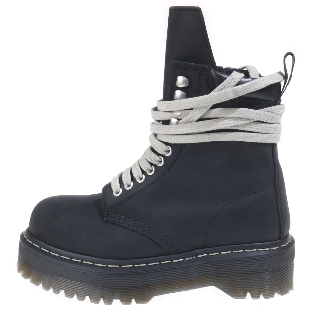 Rick Owens(リックオウエンス) ×Dr.Martens STEEL TOE QUAD RO ドクターマーチン レザーレースアップ ハイカットブーツ ブラック 41819001