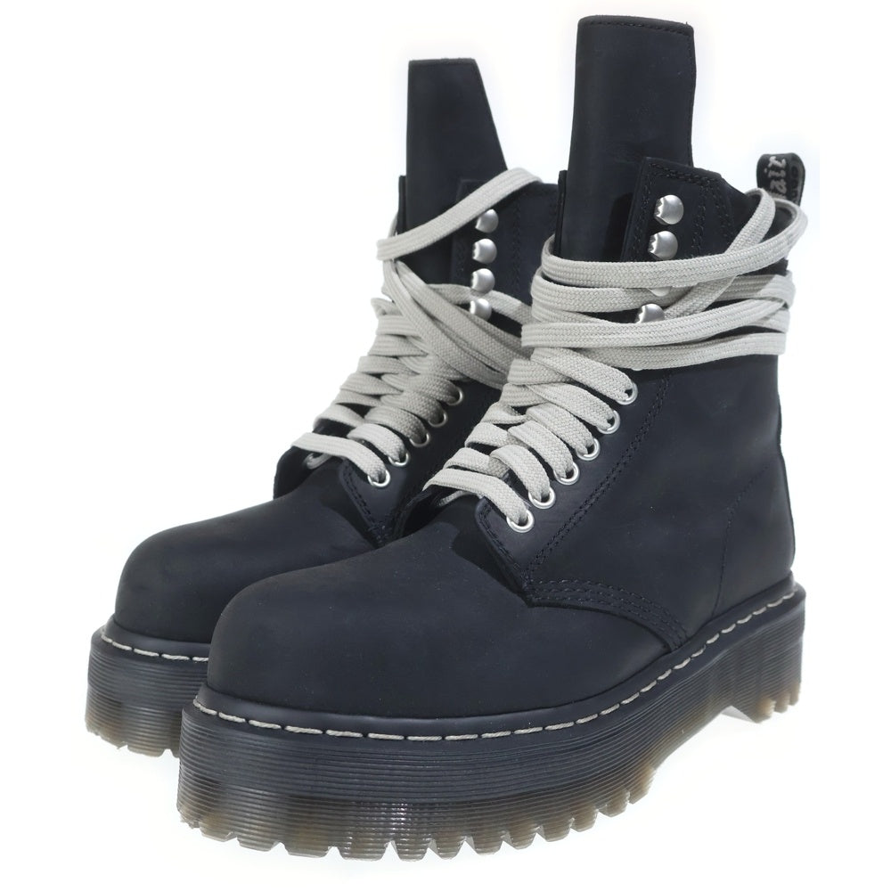 Rick Owens(リックオウエンス) ×Dr.Martens STEEL TOE QUAD RO ドクターマーチン レザーレースアップ ハイカットブーツ ブラック 41819001