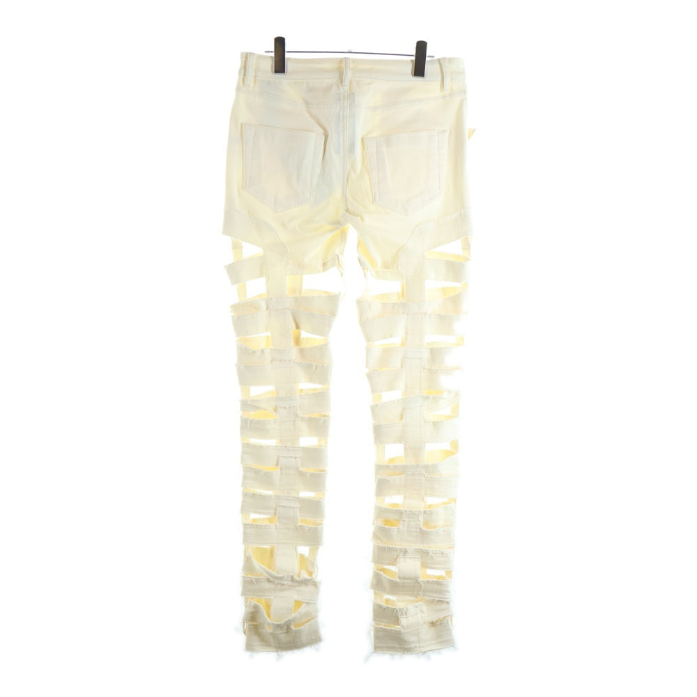 DRKSHDW(ダークシャドウ) SPARTAN JEANS スパルタンジーンズ ダメージ加工 スキニーパンツ ホワイト DU01B7360-SDM