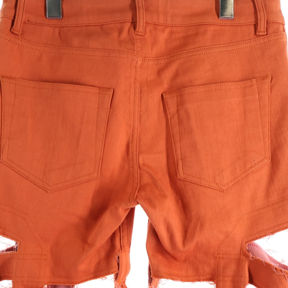 DRKSHDW(ダークシャドウ) SPARTAN JEANS スパルタンジーンズ ダメージ加工 スキニーパンツ オレンジ DU01B7360-SDM
