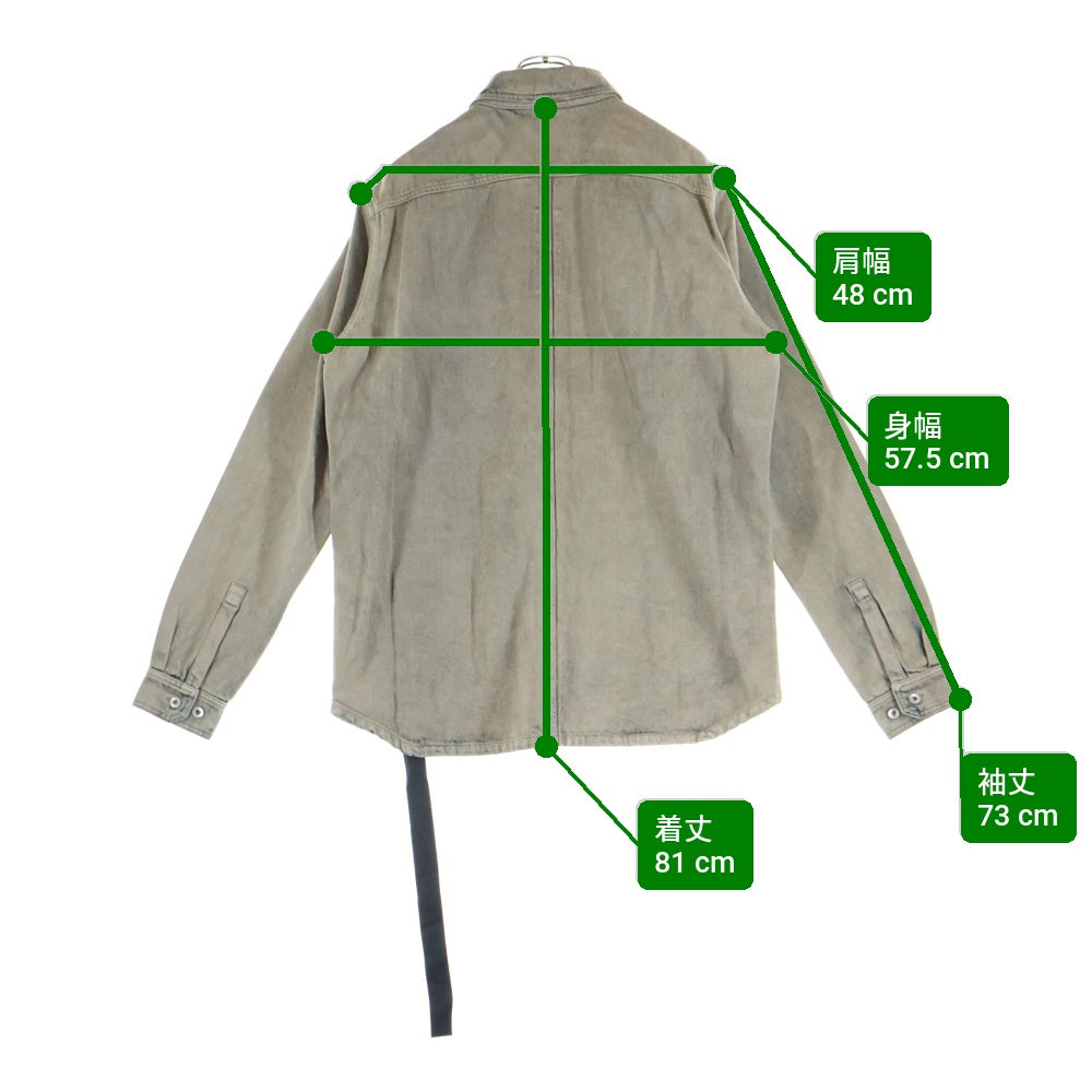 DRKSHDW(ダークシャドウ) OUTERSHIRT 長袖デニムシャツ インディゴ DS02B4705-DMP