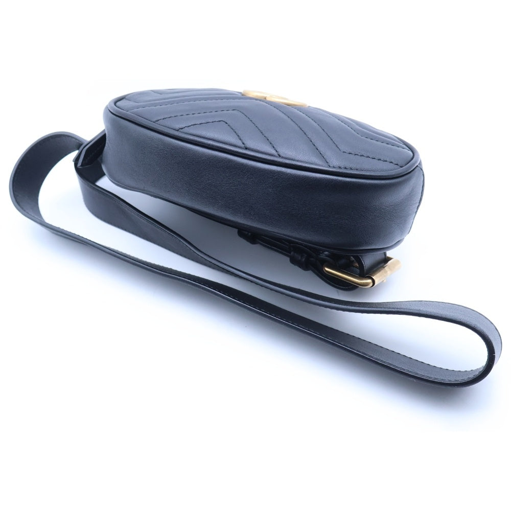 GUCCI(グッチ) GG Marmont Belt Bag GGマーモント レザーベルトバッグ ウエストバッグ ブラック 476434 レディース