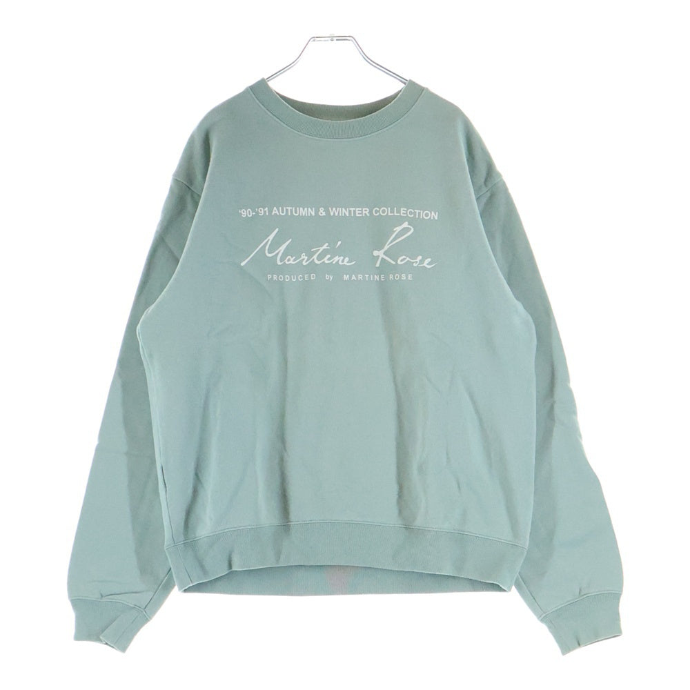 MARTINE ROSE(マーティンローズ) Classic Crew クルーネックスウェットトレーナー グリーン