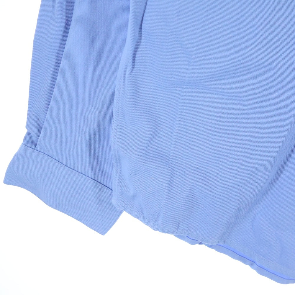MARTINE ROSE(マーティンローズ) Logo L/S Shirt バックロゴ 長袖シャツ ブルー