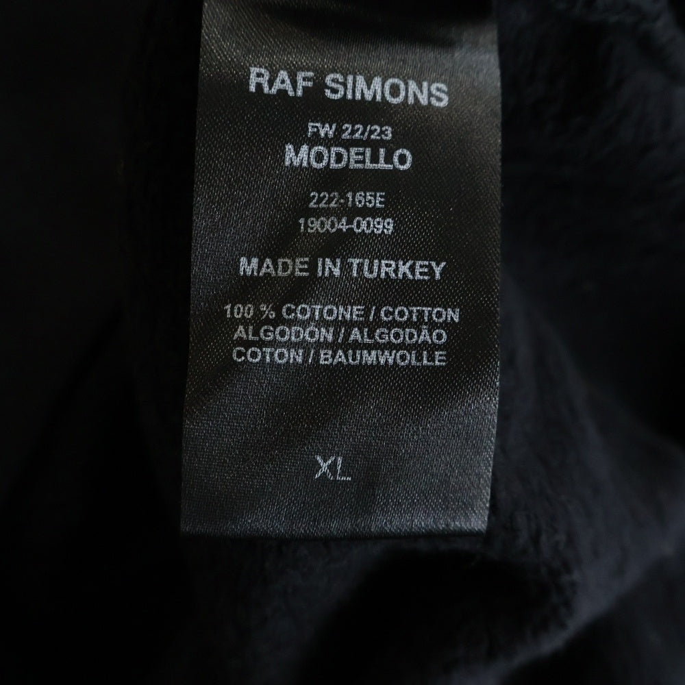 RAF SIMONS(ラフシモンズ) 22AW Sweatshirt ロゴプリント クルーネックスウェットトレーナー ブラック 222-165E
