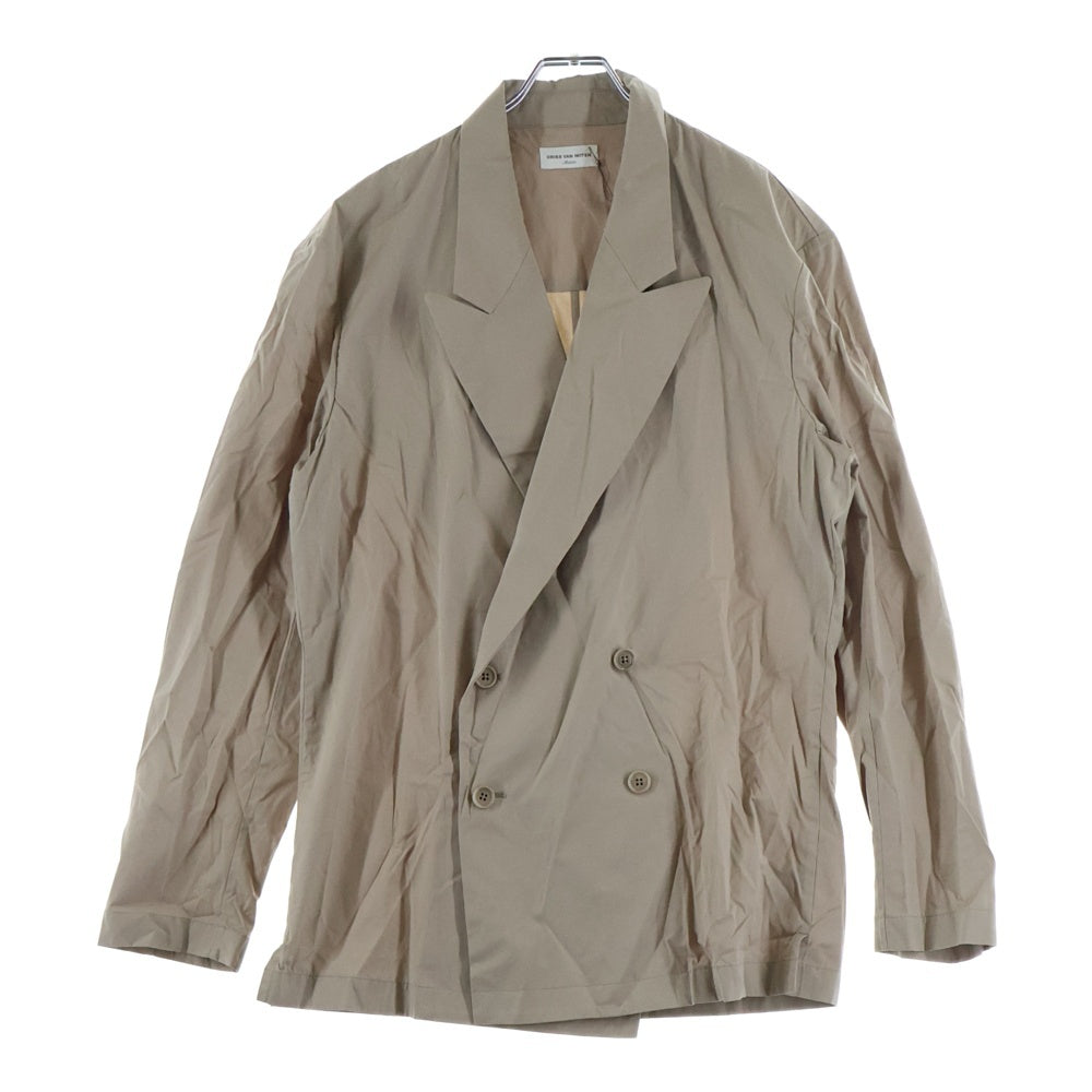 DRIES VAN NOTEN(ドリスヴァンノッテン) 24SS M.W.SHIRT SAN コットン ダブルテーラードジャケット ベージュ