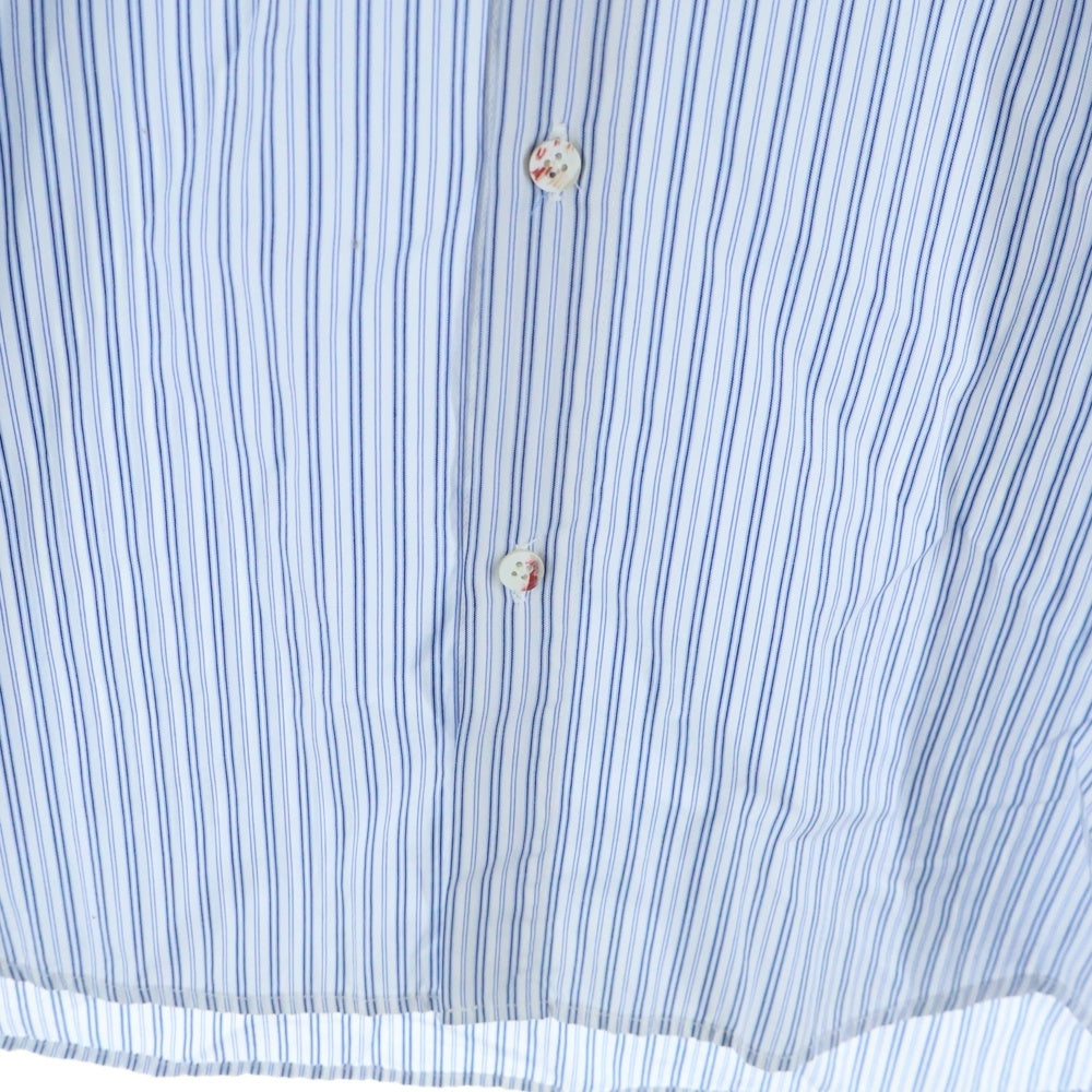 KAPITAL(キャピタル) Cotton Striped Bowtie Pubs Shirt K2010LS074 コットンストライプボウタイ長袖ストライプシャツ ホワイト/ブルー