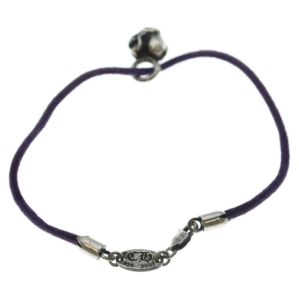 CHROME HEARTS(クロムハーツ) KZ BRACELET HRT KZ ケーゼット ハートスタック シルクブレスレット パープル/シルバー