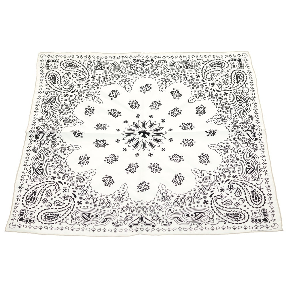 CHROME HEARTS(クロムハーツ) CH SILK BANDANA シルクバンダナ スカーフ ホワイト