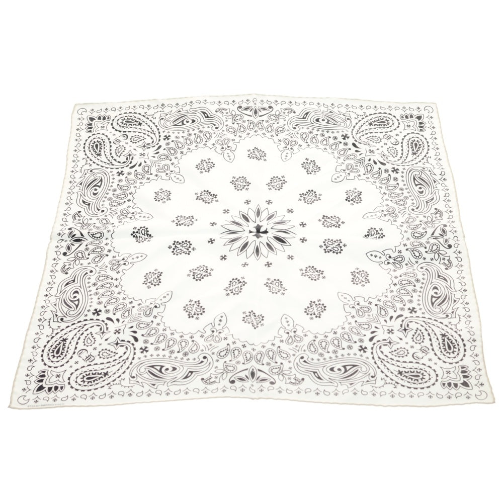 CHROME HEARTS(クロムハーツ) CH SILK BANDANA シルクバンダナ スカーフ ホワイト