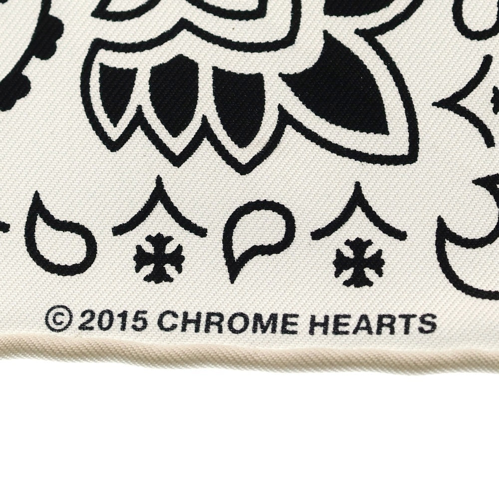 CHROME HEARTS(クロムハーツ) CH SILK BANDANA シルクバンダナ スカーフ ホワイト