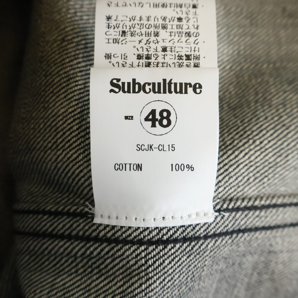 SUBCULTURE(サブカルチャー) S06XX BLACK DENIM JACKET SCJK-CL15 シンチバック デニムジャケット ブラック