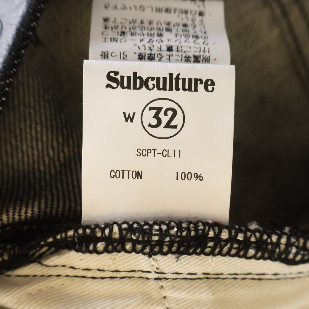 SUBCULTURE(サブカルチャー) S01XX BLACK DENIM PANTS SCPT-CL11 ストレートデニムパンツ ブラック