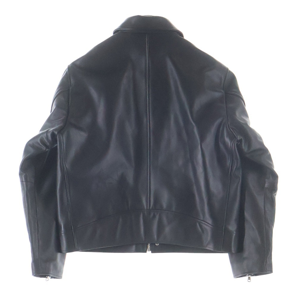 STUSSY(ステューシー) 25AW BIKER LEATHER JACKET 115881 バイカーレザージャケット ブラック