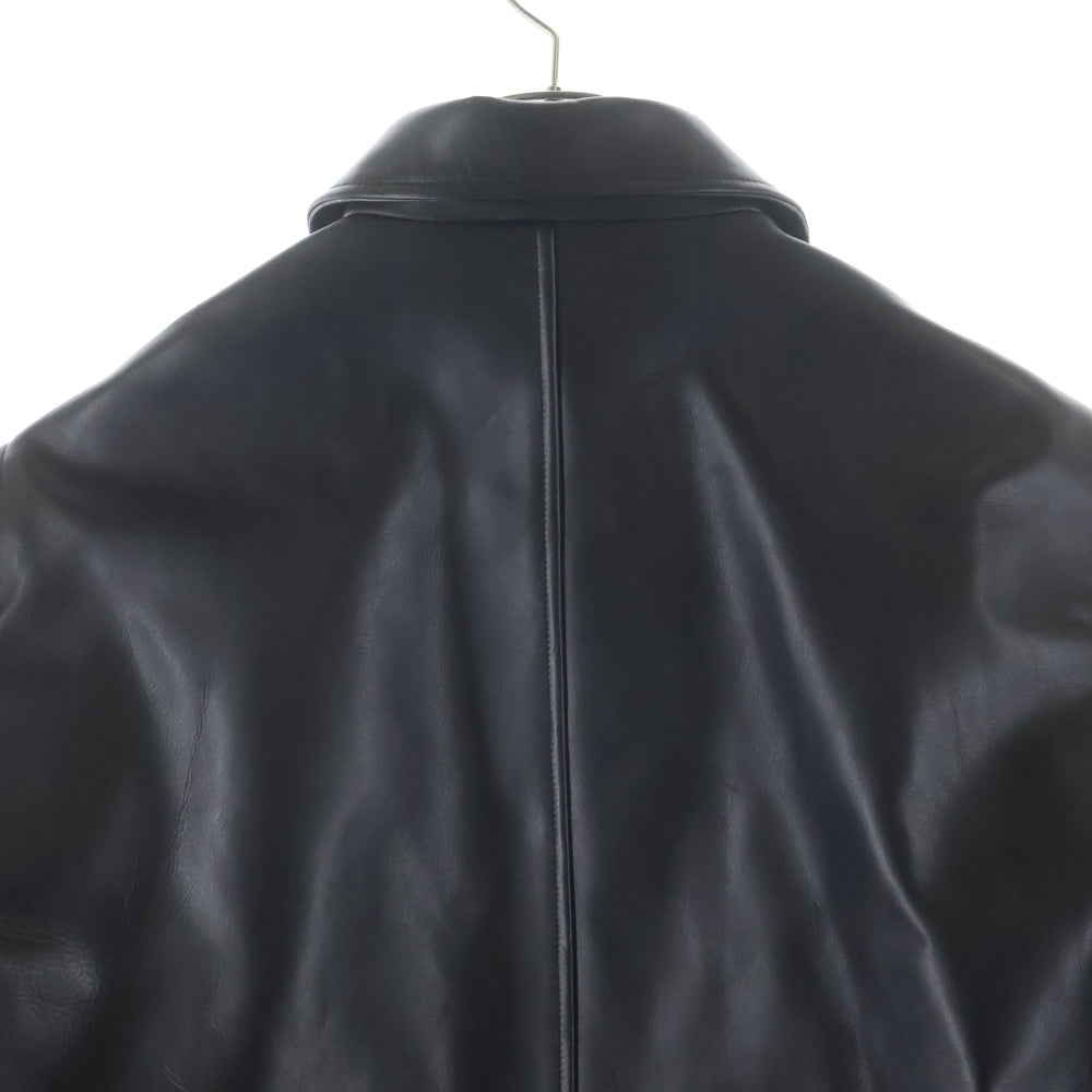 STUSSY(ステューシー) 25AW BIKER LEATHER JACKET 115881 バイカーレザージャケット ブラック