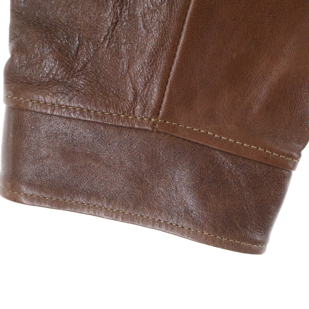 Levi's VINTAGE CLOTHING(リーバイス ビンテージ クロージング) MENLO COSSACK LEATHER JACKET ラムレザー メンローコサック レザージャケット ブラウン