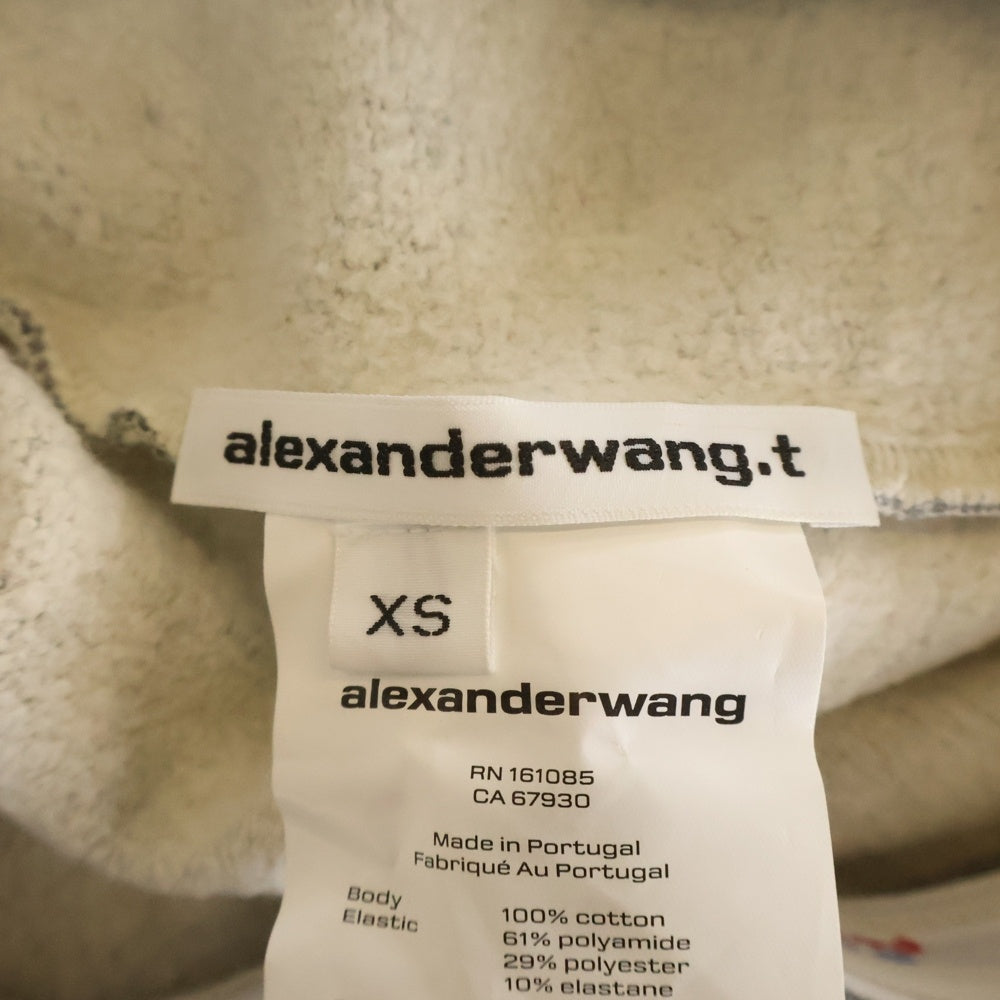 ALEXANDER WANG(アレキサンダーワン) AWNY ロゴプリント スウェットショーツ ハーフパンツ レディース 4CC2254427 グレー