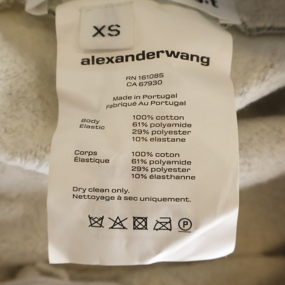 ALEXANDER WANG(アレキサンダーワン) AWNY ロゴプリント スウェットショーツ ハーフパンツ レディース 4CC2254427 グレー