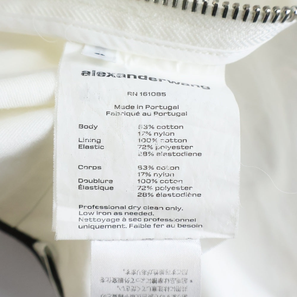 ALEXANDER WANG(アレキサンダーワン) ロゴウエスト サイドジップショートパンツ レディース 1WC1224450 ホワイト