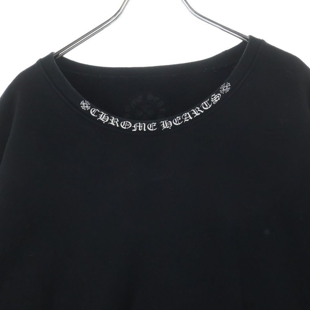 CHROME HEARTS(クロムハーツ) SWTSHRT PLVR ネックロゴ クルーネックスウェットトレーナー ブラック