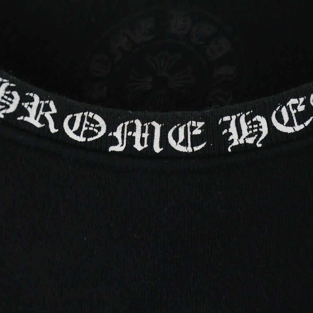 CHROME HEARTS(クロムハーツ) SWTSHRT PLVR ネックロゴ クルーネックスウェットトレーナー ブラック