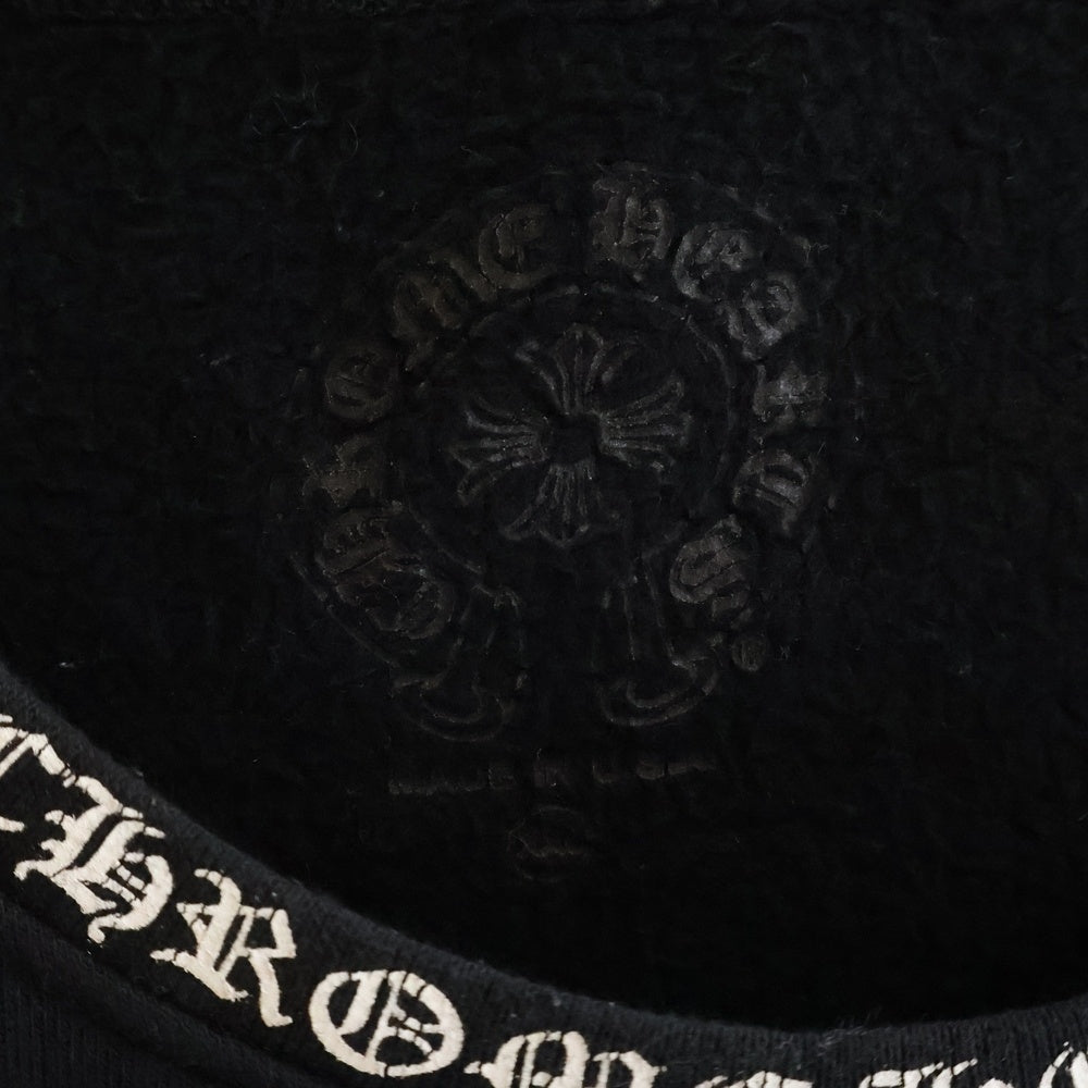 CHROME HEARTS(クロムハーツ) SWTSHRT PLVR ネックロゴ クルーネックスウェットトレーナー ブラック