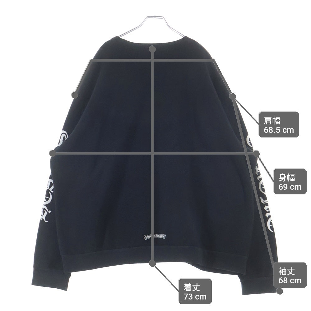 CHROME HEARTS(クロムハーツ) SWTSHRT PLVR ネックロゴ クルーネックスウェットトレーナー ブラック