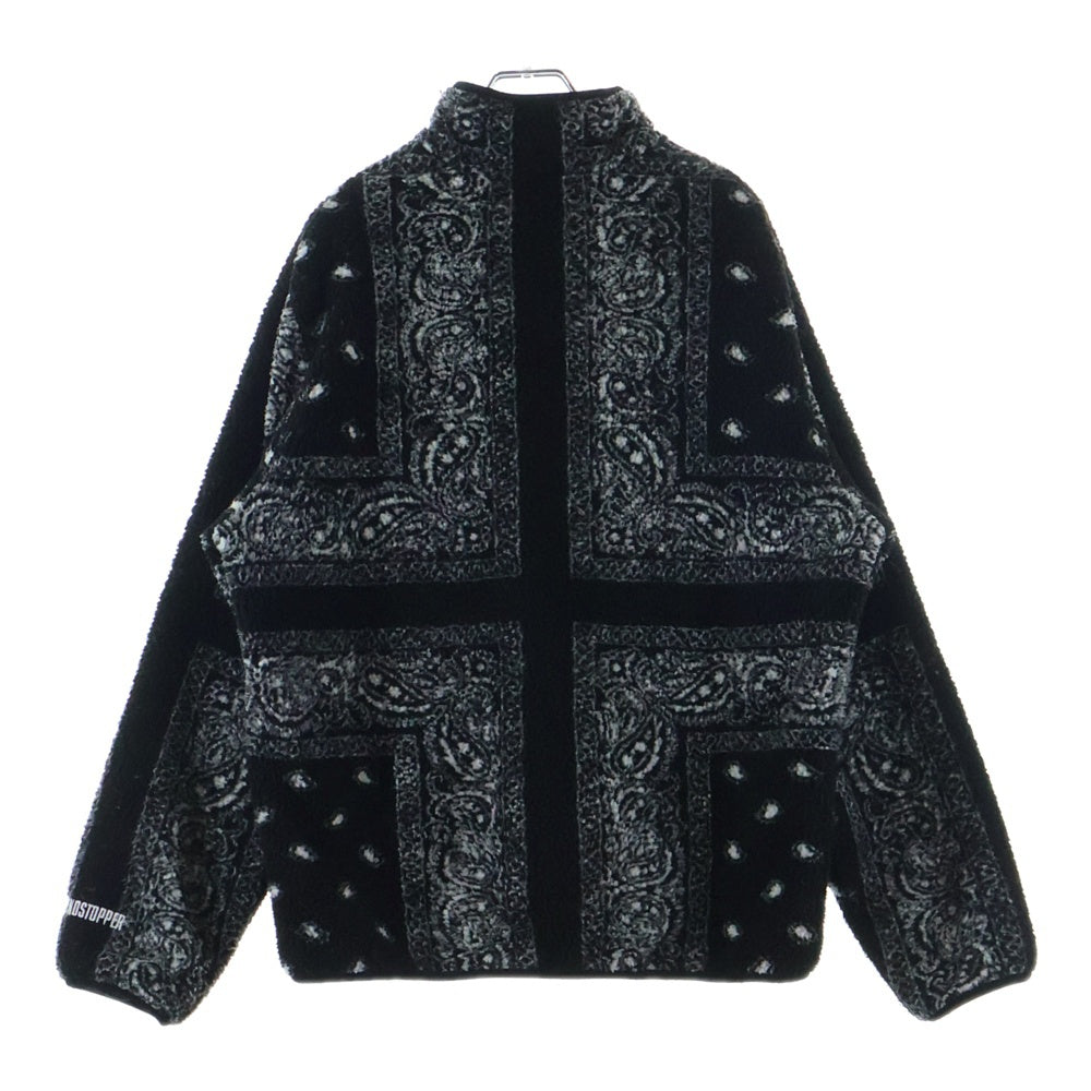 SUPREME(シュプリーム) 19AW Reversible Bandana Fleece Jacket リバーシブル バンダナ フリース ジャケット ブラック
