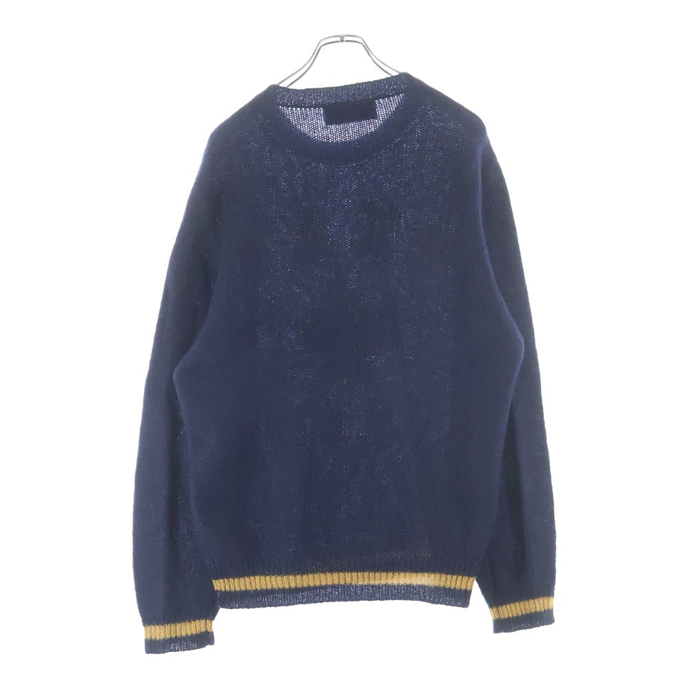 DSQUARED2(ディースクエアード) 20AW Mohair Wool Sweater モヘア クルーネックニットセーター ネイビー S74HA1089