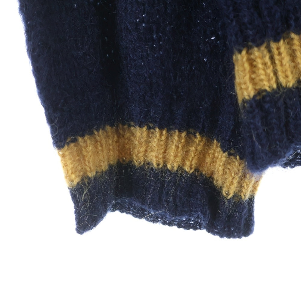DSQUARED2(ディースクエアード) 20AW Mohair Wool Sweater モヘア クルーネックニットセーター ネイビー S74HA1089