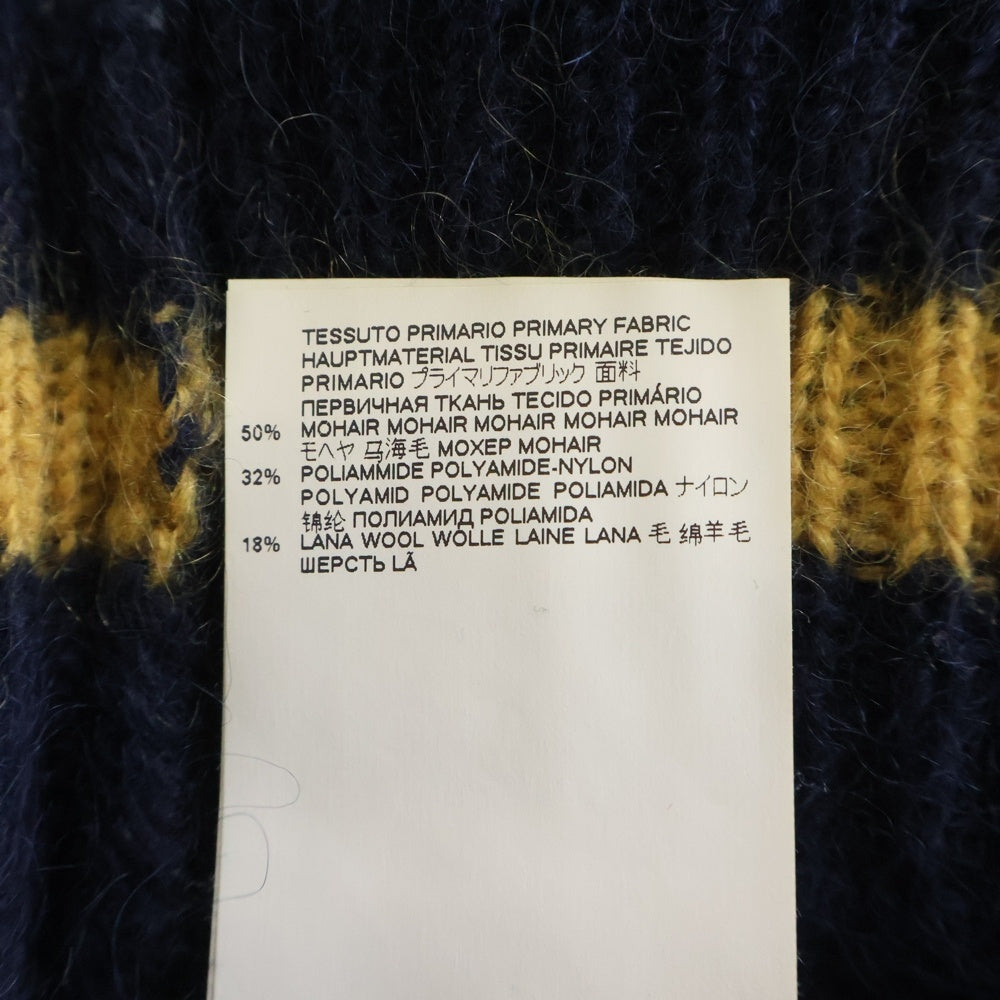 DSQUARED2(ディースクエアード) 20AW Mohair Wool Sweater モヘア クルーネックニットセーター ネイビー S74HA1089