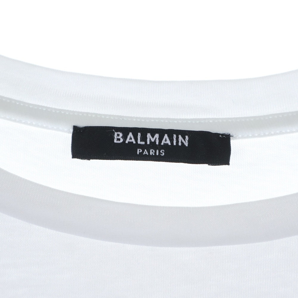 BALMAIN(バルマン) グラデーションラバーロゴ 半袖Tシャツ ホワイト