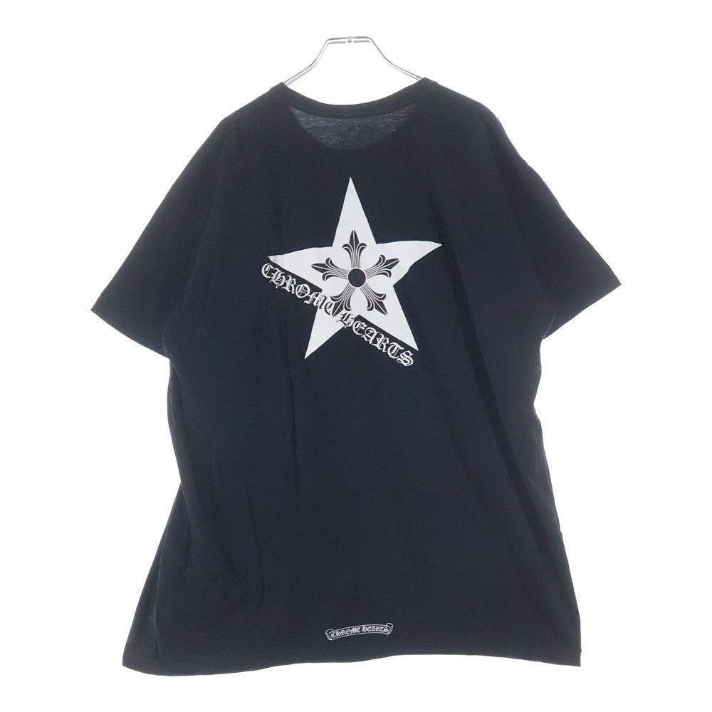 CHROME HEARTS(クロムハーツ) Star Print Long Sleeve Tee スタープリント ロングスリーブ 半袖Tシャツ ブラック/ホワイト