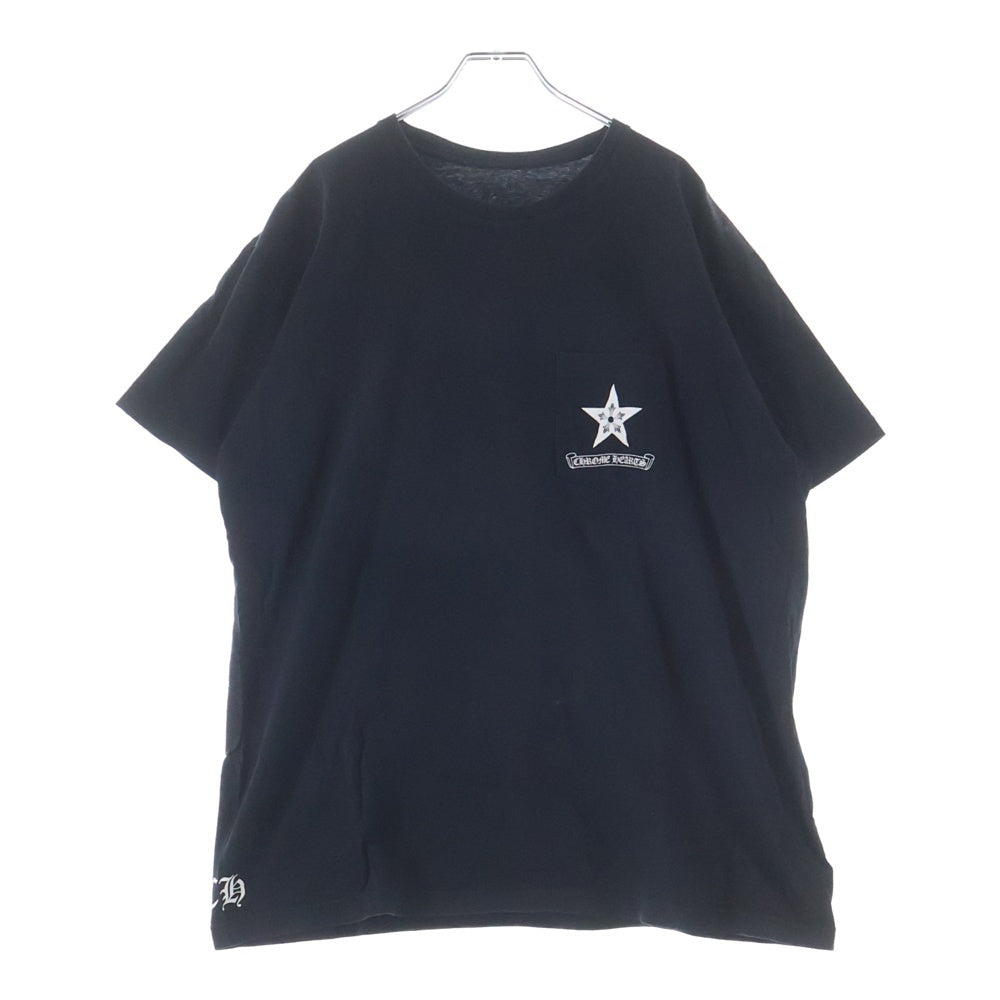 CHROME HEARTS(クロムハーツ) Star Print Long Sleeve Tee スタープリント ロングスリーブ 半袖Tシャツ ブラック/ホワイト