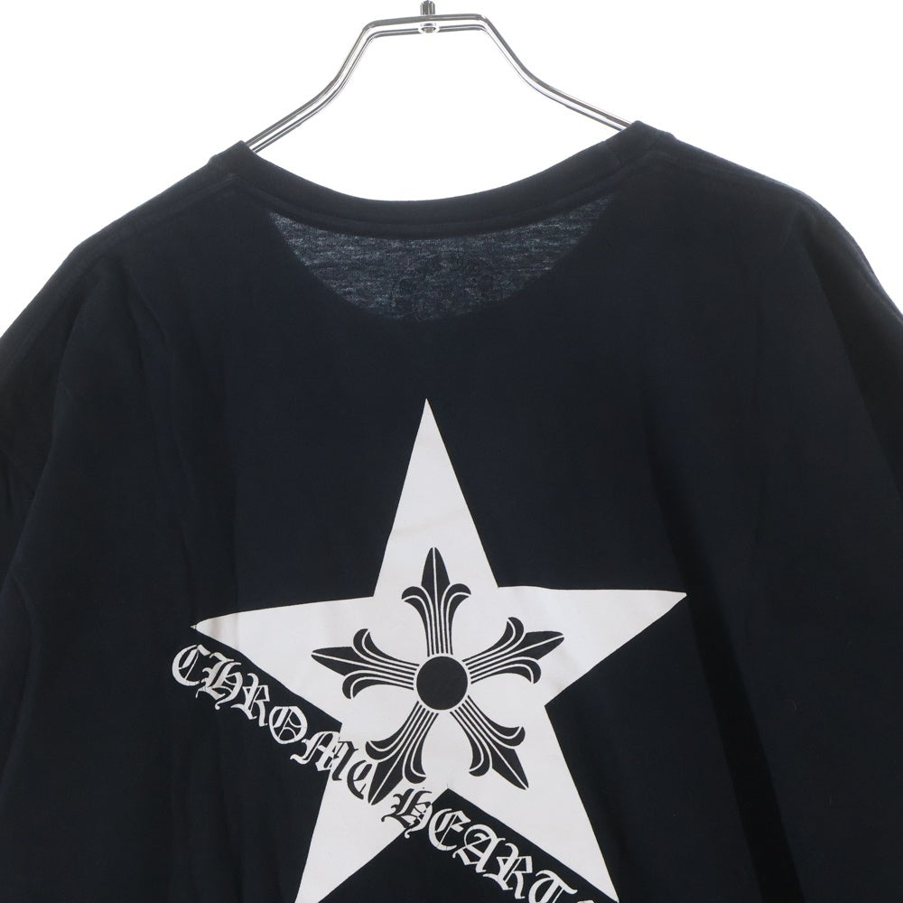 CHROME HEARTS(クロムハーツ) Star Print Long Sleeve Tee スタープリント ロングスリーブ 半袖Tシャツ ブラック/ホワイト