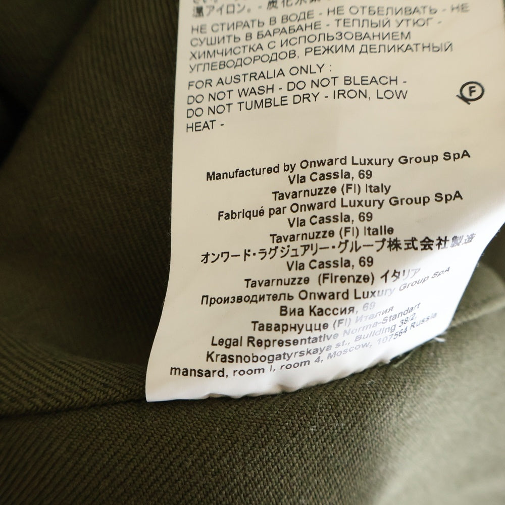 OAMC(オーエーエムシー) バージンウール ノーカラー長袖シャツ OAMR603225 オリーブ