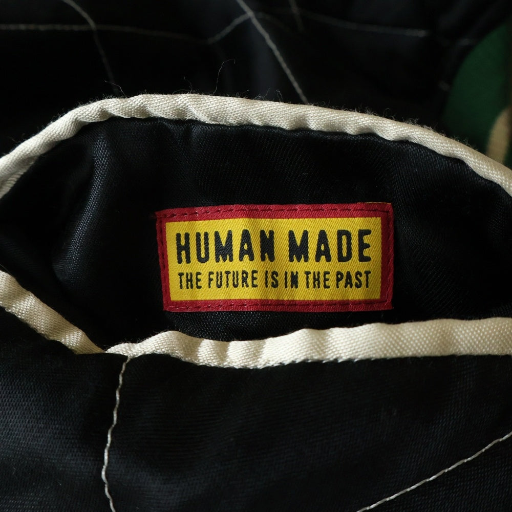HUMAN MADE(ヒューマンメイド) SOUVENIR JACKET ロゴ刺繍 スーベニアジャケット リバーシブルブルゾン スカジャン ブラック/ブルー HM30JK020