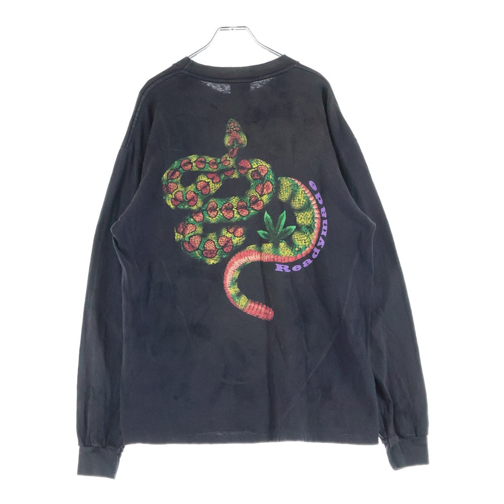 READY MADE(レディメイド) LS T-SHIRT SNAKE ダメージ加工 スネーク 長袖Tシャツ ロンT グレー RE-CO-BK-00-00-282