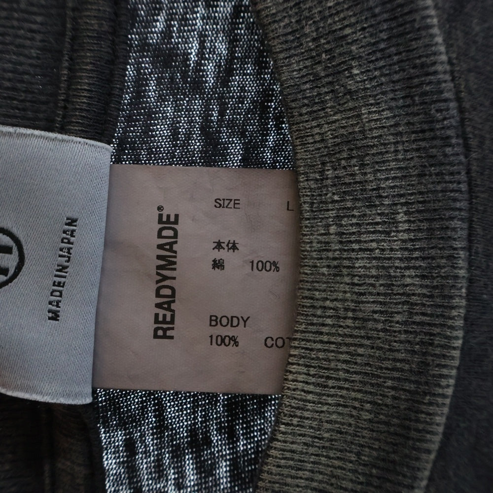 READY MADE(レディメイド) LS T-SHIRT SNAKE ダメージ加工 スネーク 長袖Tシャツ ロンT グレー RE-CO-BK-00-00-282