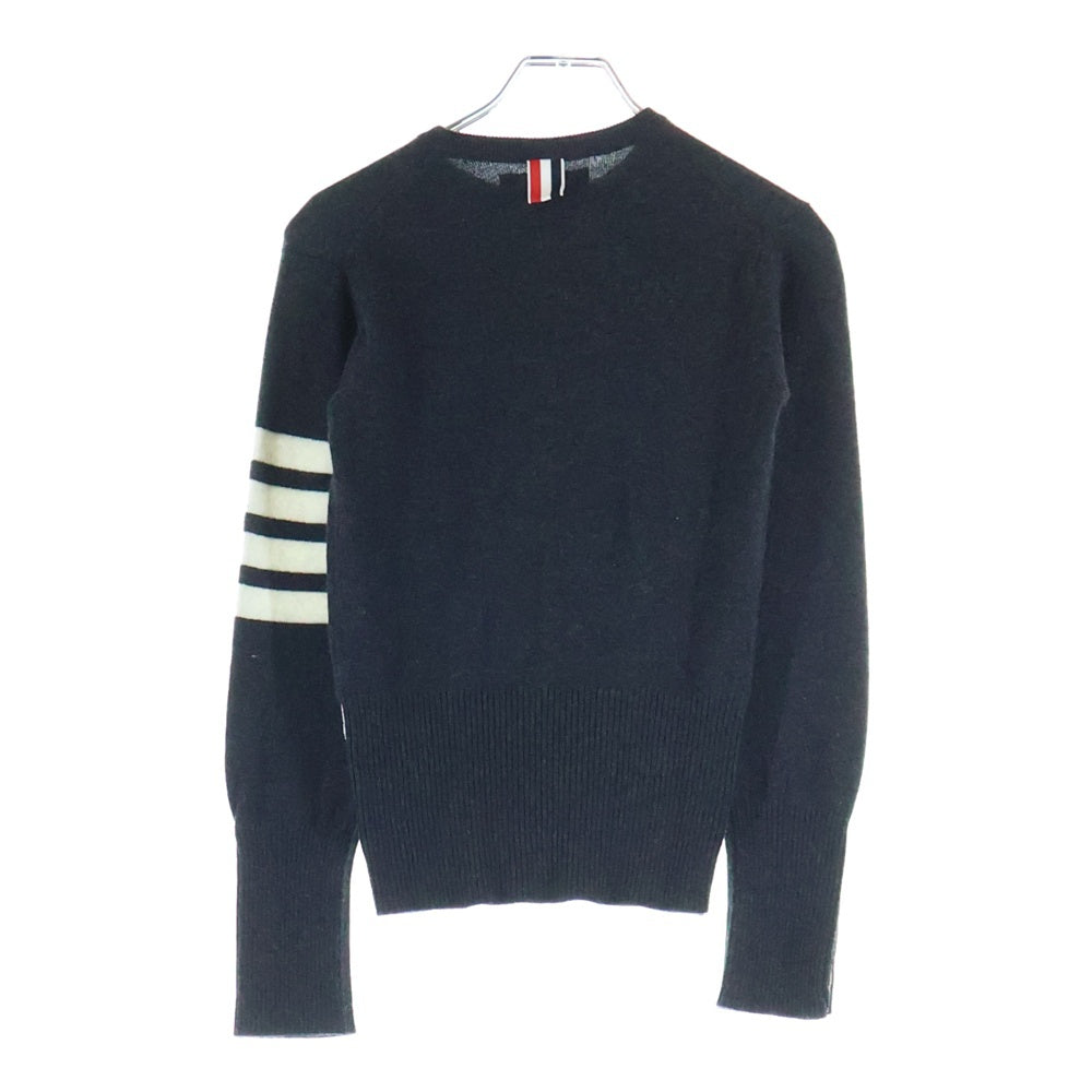THOM BROWNE(トムブラウン) 4Bar Cashmere Knit Sweater カシミヤ クルーネックニットセーター レディース グレー FKA001A00011