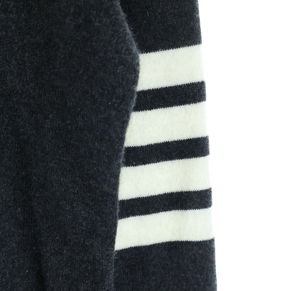 THOM BROWNE(トムブラウン) 4Bar Cashmere Knit Sweater カシミヤ クルーネックニットセーター レディース グレー FKA001A00011